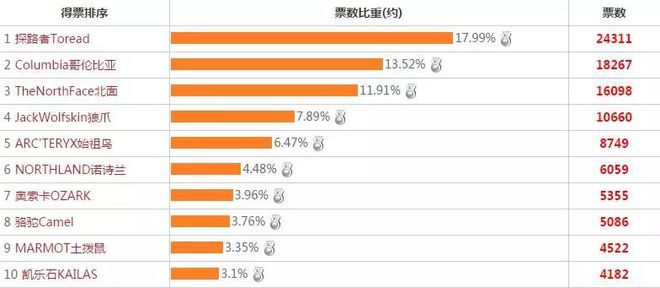 2必一运动官方网站017排名前十户外品牌萨洛蒙未上榜始祖鸟仅第5(图3)