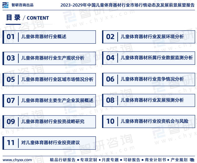 2023必一运动官方年中国儿童体育器材行业现状及未来发展趋势研究报告（智研咨询发(图2)